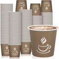 4 oz Paper Coffee Cups - 500 Pack Paper Espresso Cups, Disposable Coffee Cup, Small Paper Cup for Hot or Cold Beverage, Espresso, Capucino for Party, Picnic, Home, Office and Business (Brown)