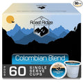 Roast Ridge Single Serve Coffee Pods for Keurig K-Cup Brewers, Colombian Blend, Medium Roast, 60 Count