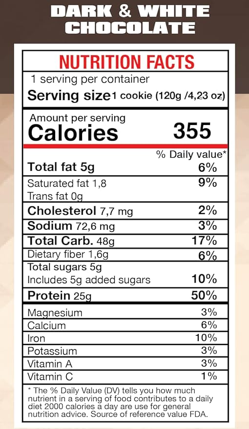 Become Strong High Protein Cookies, 25g Protein, 3g Sugar, BNG Cookies (10 ct.) (Dark and White Chocolate)