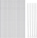 25 Piece Set Stainless Steel Straws Ultra Long 10.5 Inch Drinking Metal Straws Reusable Drinking Straws for 20 30 OZ (20 Straight| 5 Brushes)