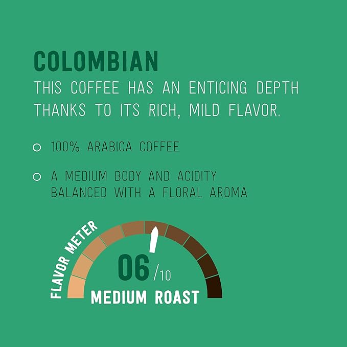 Amazon Brand - Happy Belly Medium Roast Coffee Pods, Colombian, Compatible with Keurig 2.0 K-Cup Brewers, 24 Count