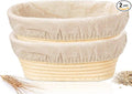Banneton Bread Proofing Basket, 2 Pack 10 Inch Oval Sourdough Proofing Basket, Sourdough Bread Baking Supplies for Making Baking Fermentation Food Storage Tools