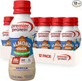 Premier Protein Almondmilk Plant Based Protein Shake, 20g Protein, 5g Sugar, 11.5 Fl oz, Vanilla, 12 Count