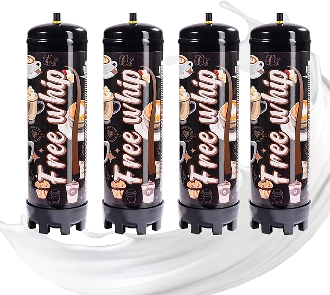 1364g Whipped Cream Charger 2.2L Whip Cream Charger Cartridges Whip Cream Charger Cylinder Food Grade Original Flavor (99.99% purity gas) 4-Pack