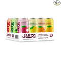 Sanzo Flavored Sparkling Water Variety Pack - Yuzu Lemon Soda, Calamansi Lime Seltzer Water, Pomelo Grapefruit Soda, Mango Sparkling Drink, Lychee Carbonated Drinks, Mandarin Orange - 12oz, 12 Pack