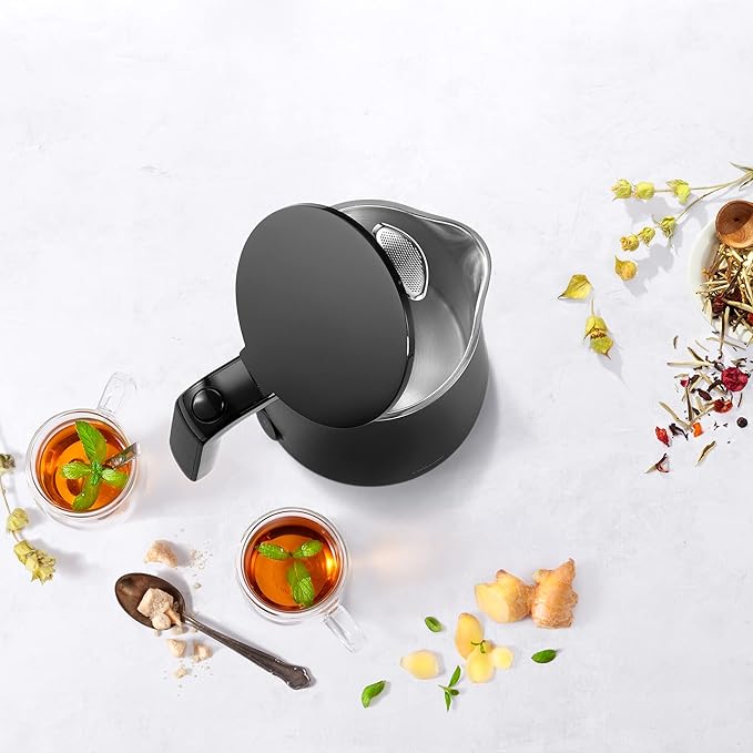 ZWILLING Enfinigy Cool Touch 1-Liter Electric Kettle, Cordless Tea Kettle & Hot Water - Black
