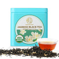 Essencesip Jasmine Black Tea - Floral Twist on Classic English Breakfast Style, 4oz Organic Loose Leaf tea in Reusable Tin