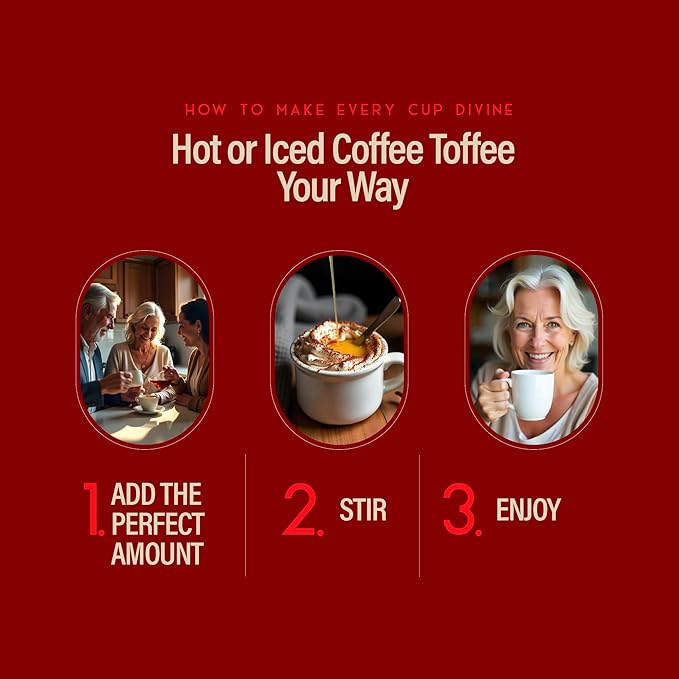 RIO Toffee Flavoring Coffee Syrup Perfect for Hot or Iced Drinks and Desserts, Rich and Buttery, Sweetened with Pure Cane Sugar, Barista-Grade  Flavor Syrups For Coffee Drinks at Home & Work - 700ml