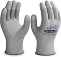 JDL ESD Work Gloves, Anti-Static Gloves for PC Building, Computer Installation & Repair, High Resistance Carbon Fiber Gloves, 6 pairs, Small