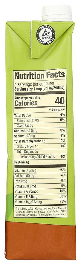 365 by Whole Foods Market, Organic Chocolate Unsweetened Almond Milk, 32 Fl Oz