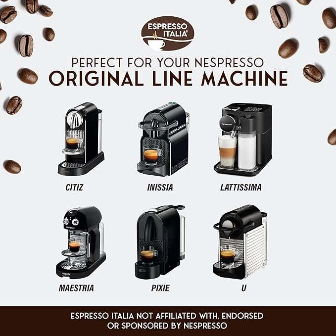ESPRESSO ITALIA - 100 FORTE Intensity 12. Coffee capsules compatible with Nespresso Original Line Machines, Italian Coffee Pods for Ristretto and Expresso
