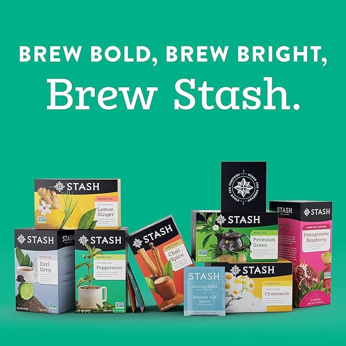 Stash Tea Comfort Classics Herbal Tea Sampler - Assortment of Non-Caffeinated Teas Including Peppermint, Chamomile and Lemon Ginger Teas, 18-20 Count (Pack of 3)