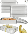 Metal Tins Box With Lid, 8 Pack Cookie Tins With Lids Tin Containers With Lids For Treats, Gifts, Favors, Candle And Crafts (4.2 x 2.75 x 1.57)