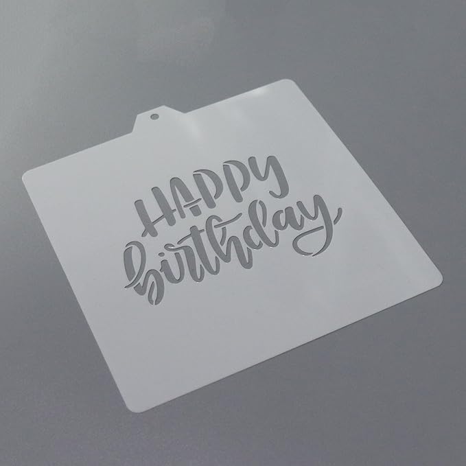 Cookie cutter and stencil set Baking stencils and cutters bundle DIY bakery decorating kit Cookie cutter with stencils Icing stencil and cookie cutter combo(Happy Birthday Set)