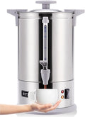 SYBO SR-CP-100B Commercial Grade Stainless Steel Percolate Coffee Maker Hot Water Urn for Catering, 100-Cup 16 L, Grey