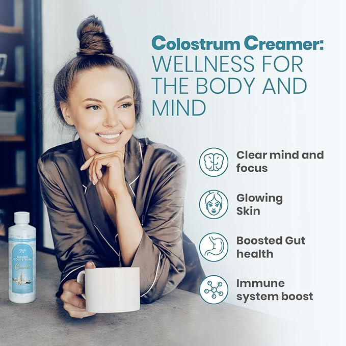 Bovine Colostrum with MCT Oil, Lactoferrin, IgG by Owl & Ox | Grass Fed, US Based | Skin Health, Gut Health and Immune Support | Sugar Free, Keto Friendly, Non GMO | Made in USA