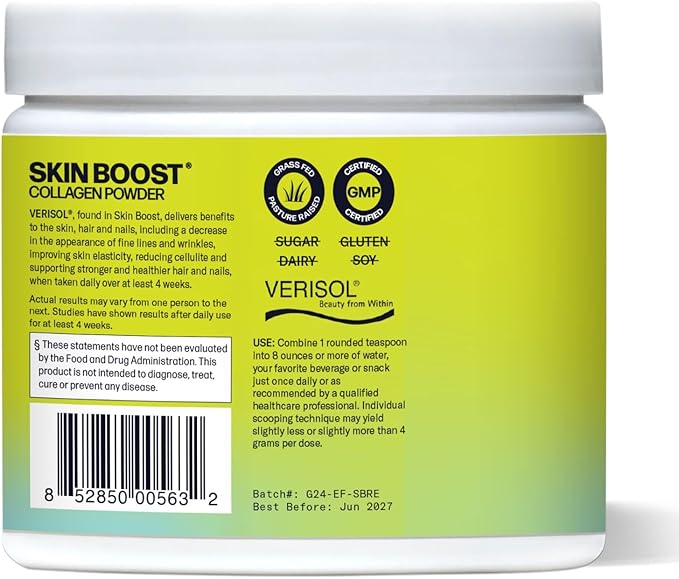 Sparkle Wellness VERISOL Bioactive Hydrolyzed Collagen Peptides | Collagen Powder Supplement with Vitamin C for Skin, Hair & Nail Health | Skin Boost (Mixed Berry) [50-Serves]