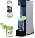 Carbon8 Sparkling Water Maker Machine, Home Soda Stream Machine, Screw-In CO2 Carbonator, Countertop Water Mineralizer, Seltzer Soda Maker Dispenser, CO2 Cylinder Not Included, Aluminum