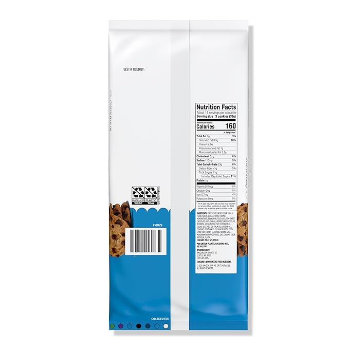 Amazon Grocery, Chocolate Chip Cookies, 13 Oz (Previously Happy Belly, Packaging May Vary)