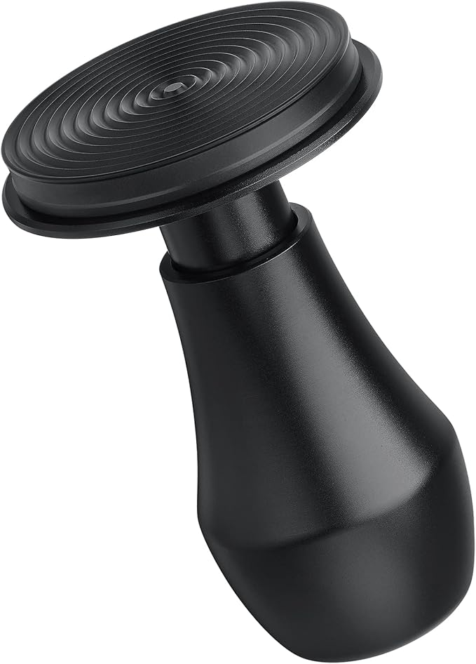 Normcore 53.3mm Espresso Coffee Tamper - Titanium Ripple Plating Base - Spring Loaded Tamper - 15lb / 25lb / 30lbs Replacement Springs - Anodized Aluminum Handle and Stand