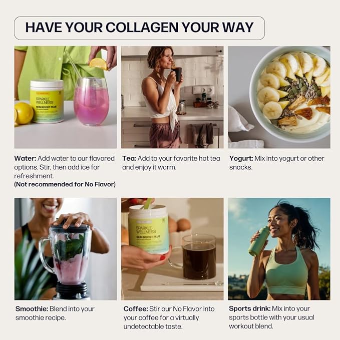 Sparkle Wellness VERISOL Bioactive Hydrolyzed Collagen Peptides | Collagen Powder Supplement with Vitamin C for Skin, Hair & Nail Health | Skin Boost (Mixed Berry) [50-Serves]