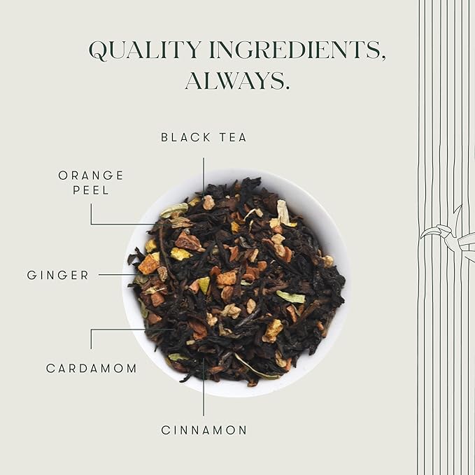 Luxmi Estates Orange Spice Black Tea 50 Tea Bags (100g) Pack | Certified Organic Black Tea | Smooth, Flavorful, Robust, Caffeinated | Darjeeling Tea from India | 50 Cups Bulk Pack