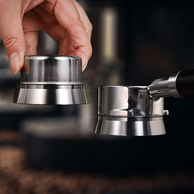 51mm Magnetic Dosing Funnel V2, MATOW Stainless Steel Espresso Dosing Ring with 8 Magnets Compatible with 51mm Espresso Portafilter