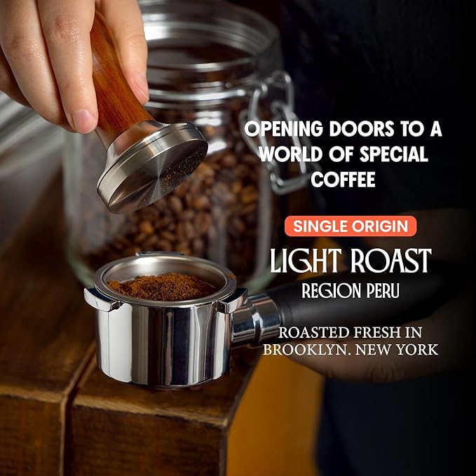 Peru Highlands Ground Coffee, Single Origin Light Roast Ground Coffee with Bright Citrus, Pear, and Honey Floral Finish, christmas coffee 35.2oz (2.2lb) Coffee Bag, Perfect Andes Coffee Gift