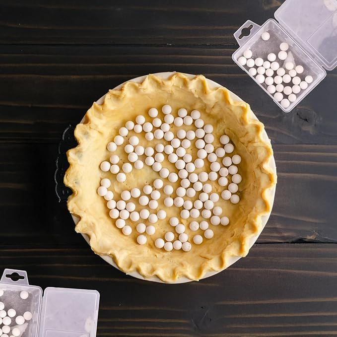 Mrs. Anderson's Baking Ceramic Pie Crust Weights, Natural Ceramic Stoneware, Set of 2