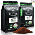 The Bean Organic Coffee Company Vanilla Bean, Medium Roast, Ground Coffee, 16-Ounce Bags (Pack of 2),Café molido tostado organico