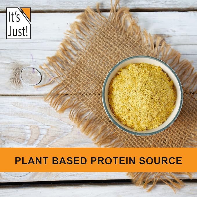 It's Just - Yeast Flakes, Nutritional Yeast, Premium Fortified w/Vitamin B, Nooch, Vegan Cheese Substitute (8 Ounces)