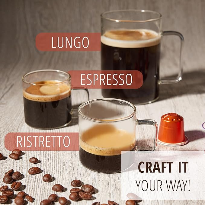 60ct Dark Roast Variety Espresso Pods Compatible with Nespresso Original Machine I Aluminum Capsules - Intensity 10-12 I Ristretto Espresso Lungo