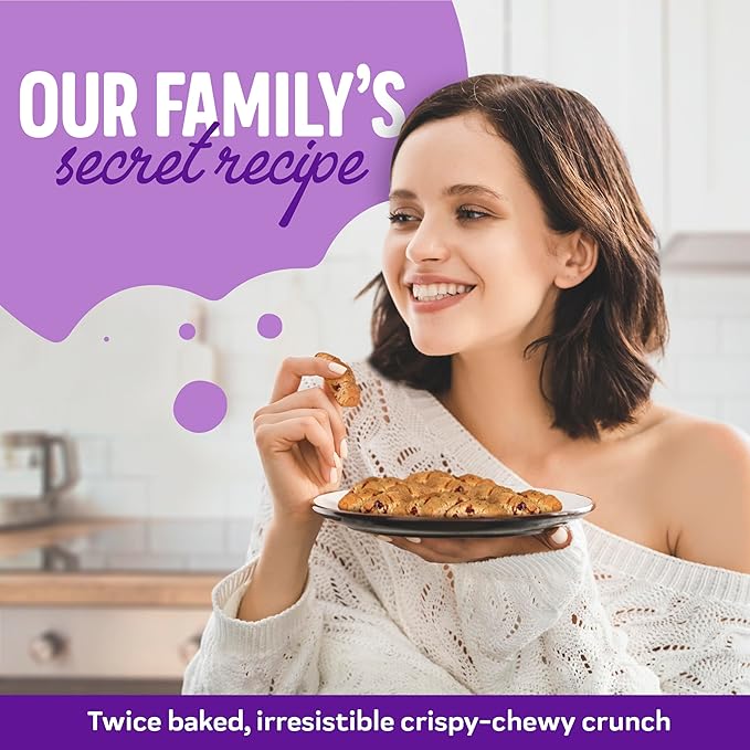 Cooper Street Cookies Twice Baked Italian Biscotti Cookies - Lemon Blueberry, Orange Cranberry and Cherry White Chunk | Crispy, Light and Healthy Cookies | Peanut & Dairy Free | 20oz | 3 Pack