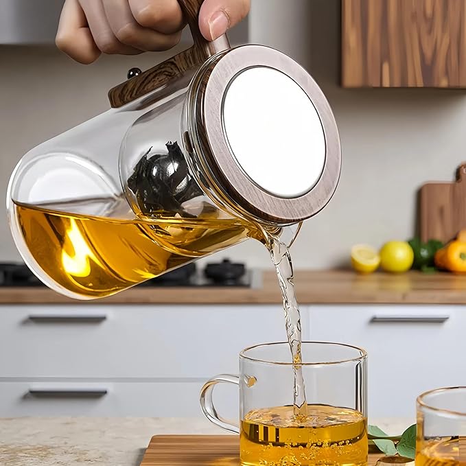 Enchanti Tea Pot, Creative Witchcraft Magic Glass Teapot, Detachable Loose Tea Glass Tea Infuser, Ideal for Tea Steeper -20oz (approx. 600 ml)