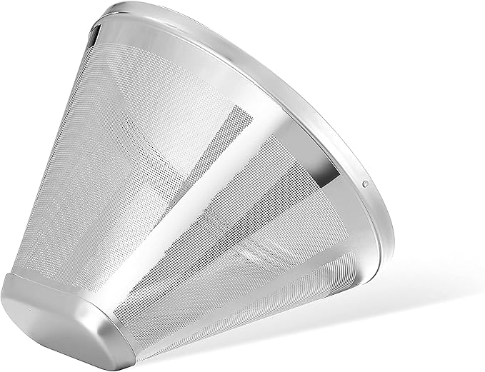Reusable #4 Cone Coffee Filters for Ninja Dual Brew Pro Coffee Makers,Compatible with Ninja CFP301 CFP201,8-12 Cup Stainless Steel Basket