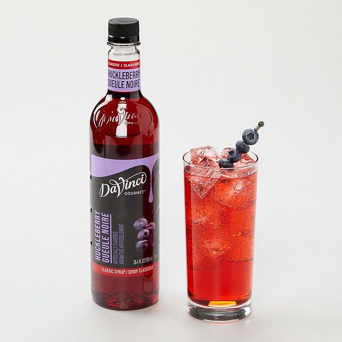 DaVinci Gourmet Classic Huckleberry Syrup, 25.4 Fluid Ounces (Pack of 1)