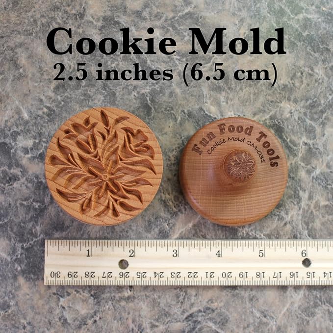 Wood Cookie Stamp, 2.5 Inch (Bluebells CS-031)