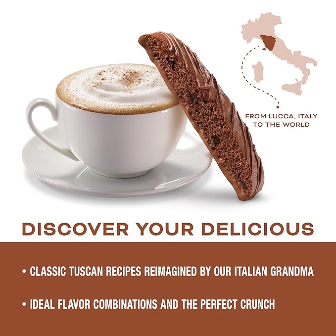 Nonni's Triple Chocolate Biscotti Italian Cookies - 3 Boxes Triple Chocolate Italian Biscotti Cookies w/Dark Chocolate - Biscotti Individually Wrapped Cookies - Kosher Chocolate Coffee Cookie 6.88 oz