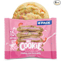 My Cookie Dealer Protein Cookies, Strawberry Creme (2.2oz, Pack of 6) - 15g Protein per Cookie - Individually Wrapped Workout Snacks for On-The-Go Travel