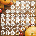 45Pieces Christmas Halloween Fall Thanksgiving Cookie Stencils Reusable Holiday DIY Baking Cake Templates Stencil for Food Dessert Craft (45 Holiday)