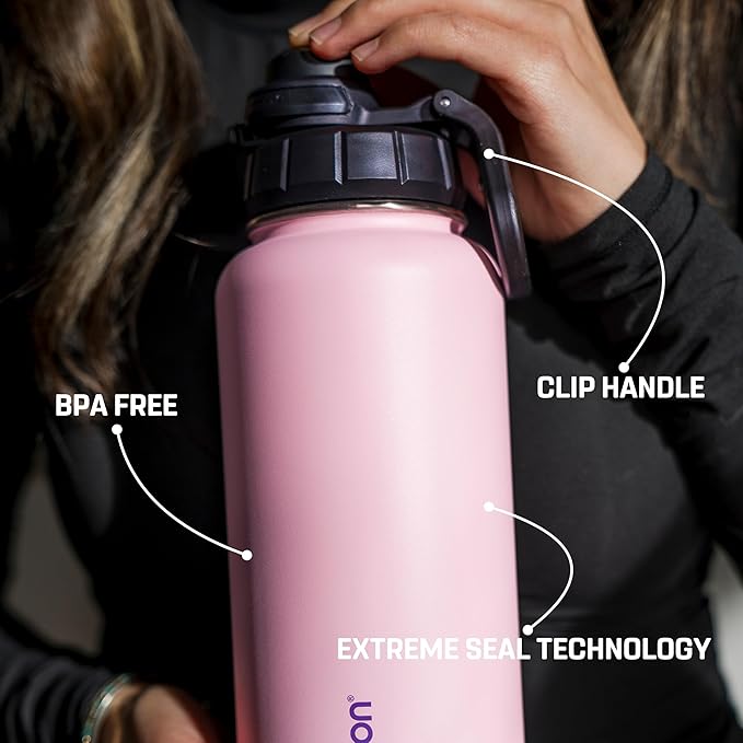 Vessence Tea Infuser Bottle - 24 Oz Insulated Loose Leaf & Fruit Infuser Bottle | Leak Proof with FlowSip Lid