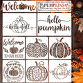 Fall Stencils for Painting on Wood Pumpkin Stencil Reusable Autumn DIY Crafts Stencils for Door Mats Porch Hanger Fabrics Decor