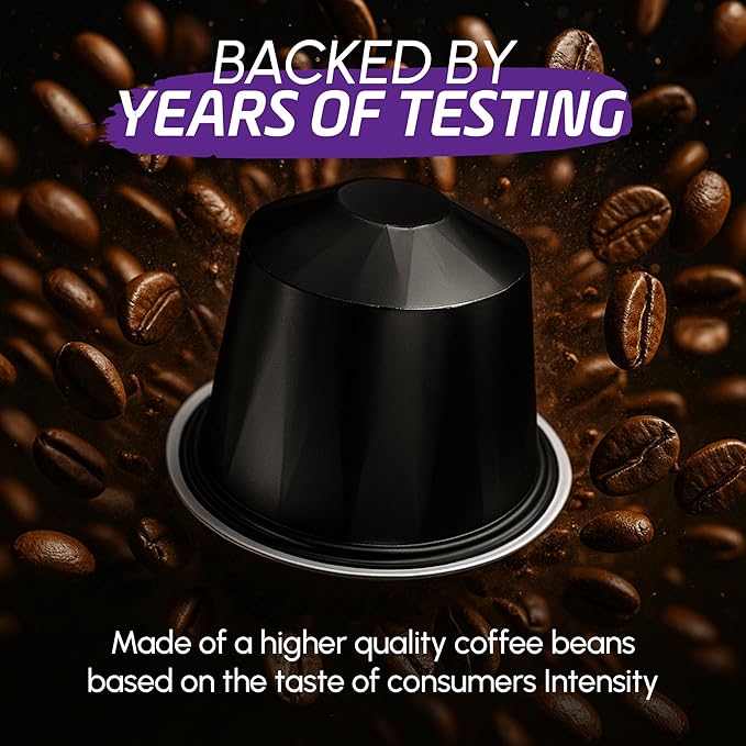 Prince Caffe Espresso Pods – Intensity 7, Medium-Dark Roast, The Espresso Coffee Pods Are Compatible with Nespresso Original Line Machines, 30 Count (3 x 10 Capsules) Premium Quality Coffee Capsules.