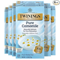 Twinings Pure Camomile Herbal Tea Individually Wrapped Bags, 25 Count (Pack of 6), Calming & Delicate, Naturally Caffeine-Free, Enjoy Hot or Iced, 150 Teabags