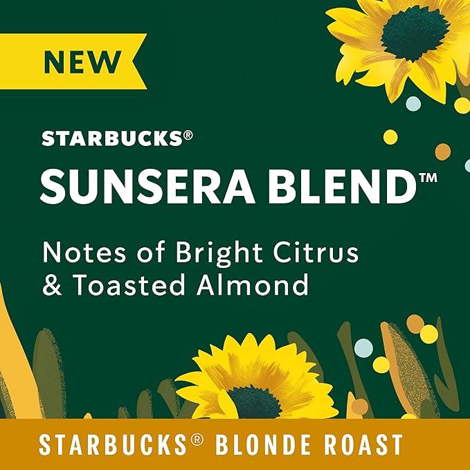 Starbucks K-Cup Coffee Pods, Sunsera Blend For Keurig Coffee Makers, 100% Arabica, 1 Box (40 Pods)