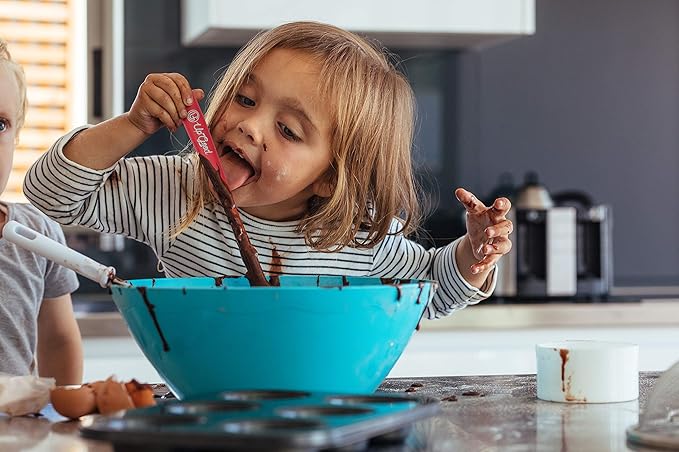 Silicone Jar Spatula | 600F Heat Resistant Non-Stick Rubber Scraper | Perfect for Jars, Smoothies, Blenders | One Piece Utensils | Durable Kitchen Cookware (UpGood Professional Spatulas, Red)
