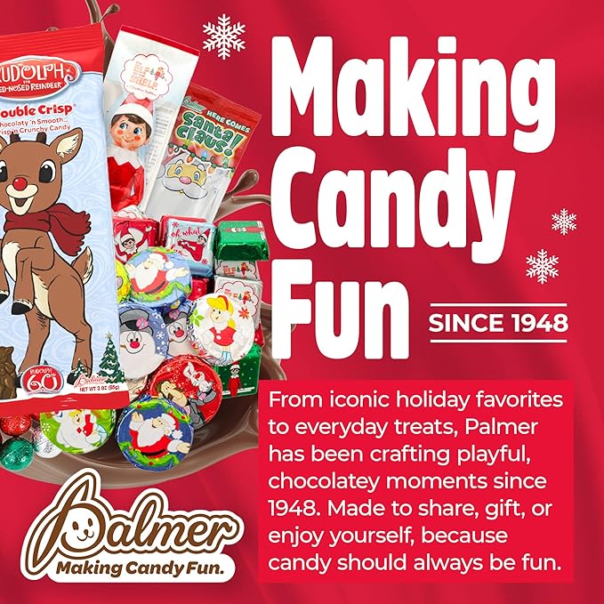 Palmer Hot Chocolate Bomb with Marshmallows, Milk Chocolate Shell Filled with Marshmallows, Fun Holiday Treat or Gift, Just Add Hot Milk or Liquid, Making Candy Fun Since 1948 (1 Pack)