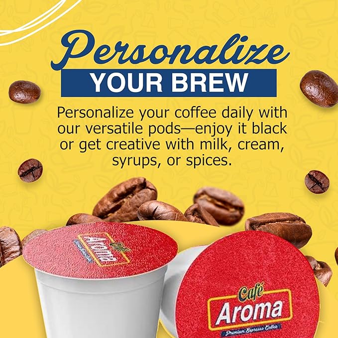 Café Aroma Espresso Capsules, Espresso Pods, Compatible With Nespresso Original Machines, Authentic Cuban Style Coffee, 2 Pack (20 Count)