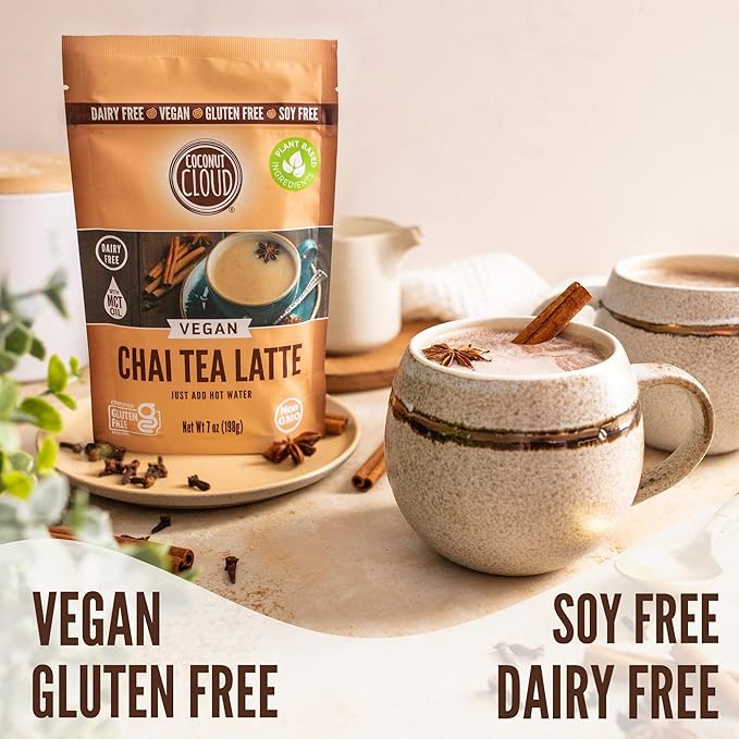 Coconut Cloud: Vegan Spiced Chai Tea Latte | Creamy, Delicious & Easy Dairy Free Alternative. Made in Colorado (Lightly Sweetened, Gluten Free, Soy Free), 7 oz