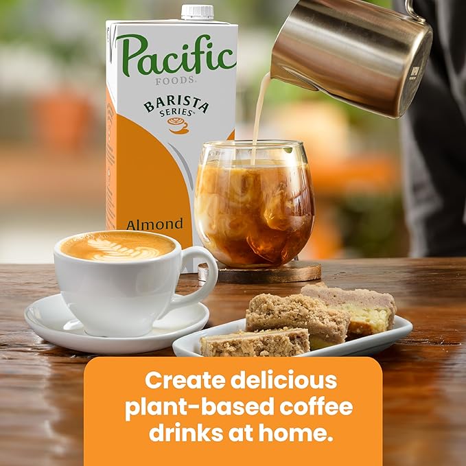 Pacific Foods Barista Series Original Almond Milk, Plant Based Milk, 32 oz Carton